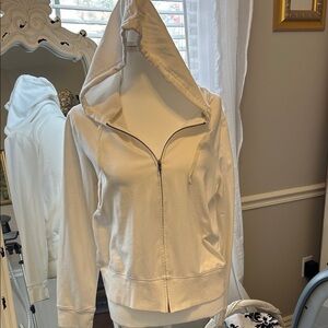 White Zip-Up Hoodie